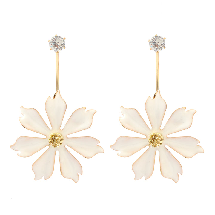 White Spring Luxury Gold Earring - Salty Accessories