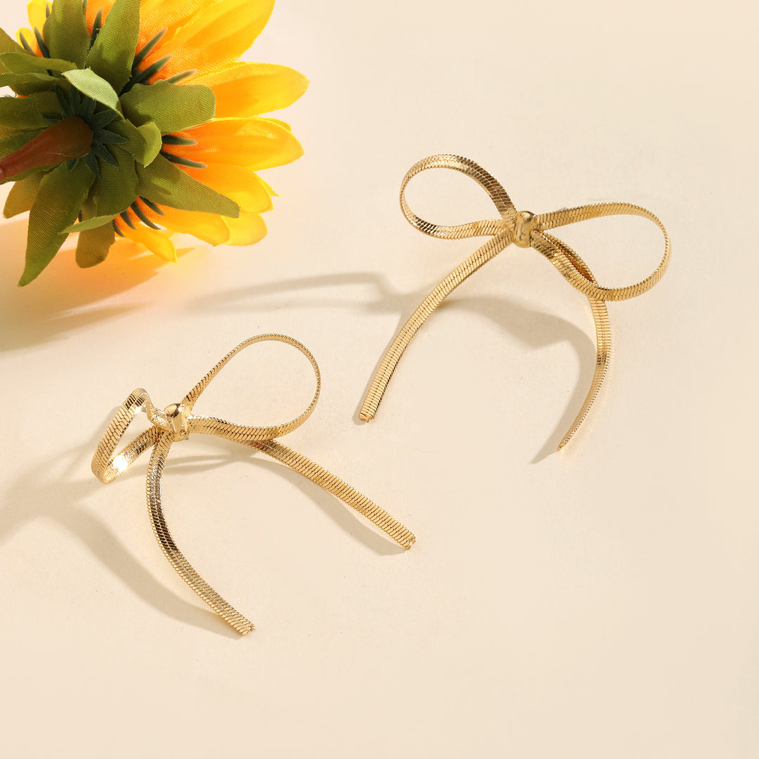 Bowy Bow Luxury Gold Earring - Salty Accessories