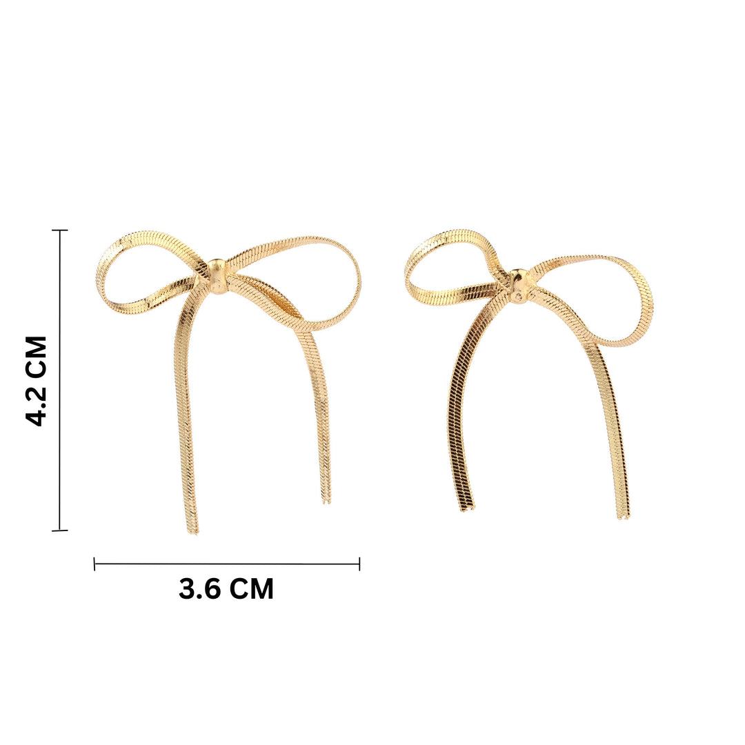 Bowy Bow Luxury Gold Earring