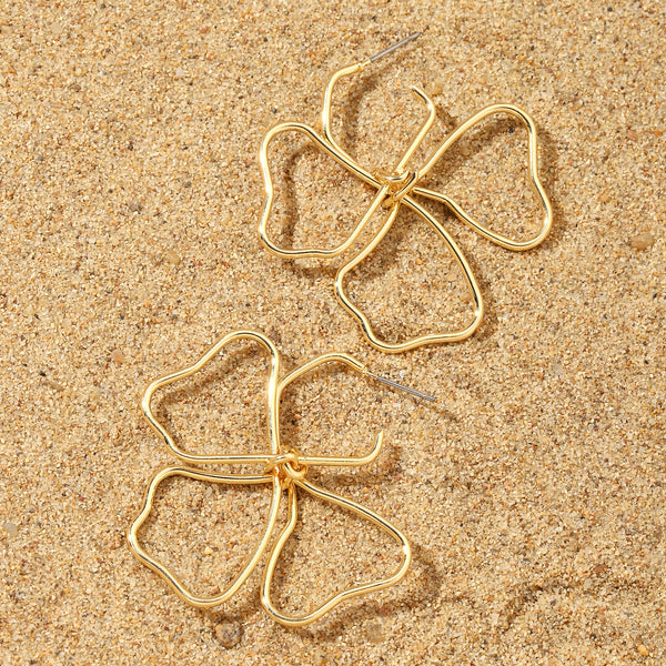 Flowers Floral Luxury Gold Earring