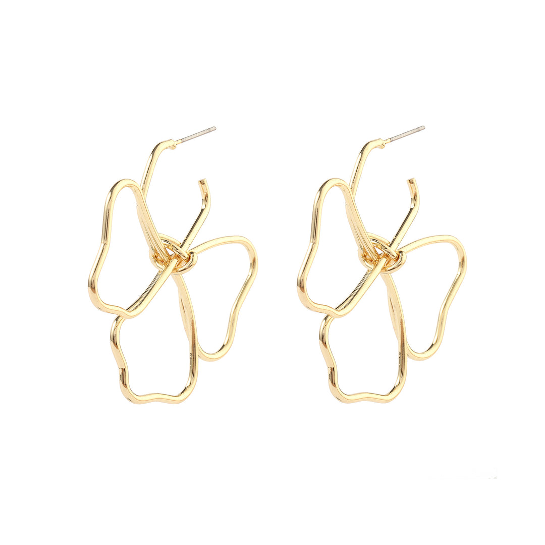 Flowers Floral Luxury Gold Earring2 - Salty Accessories