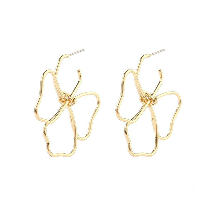 Flowers Floral Luxury Gold Earring2 - Salty Accessories