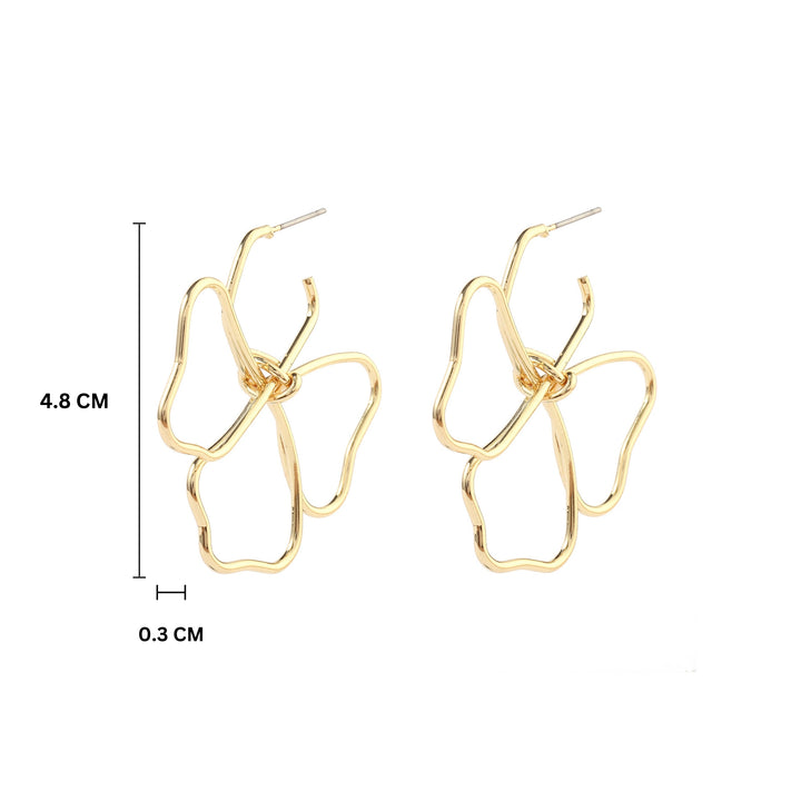 Flowers Floral Luxury Gold Earring2 - Salty Accessories