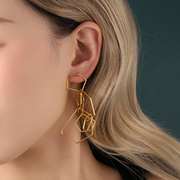 Prismy Luxury Gold Earring