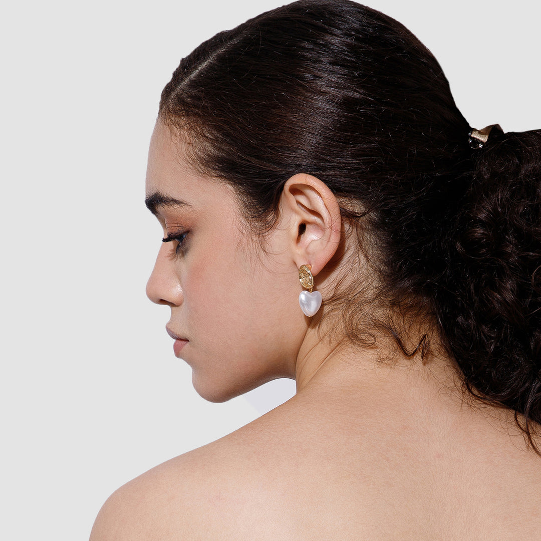 Bauble Heart Luxury Gold Earring