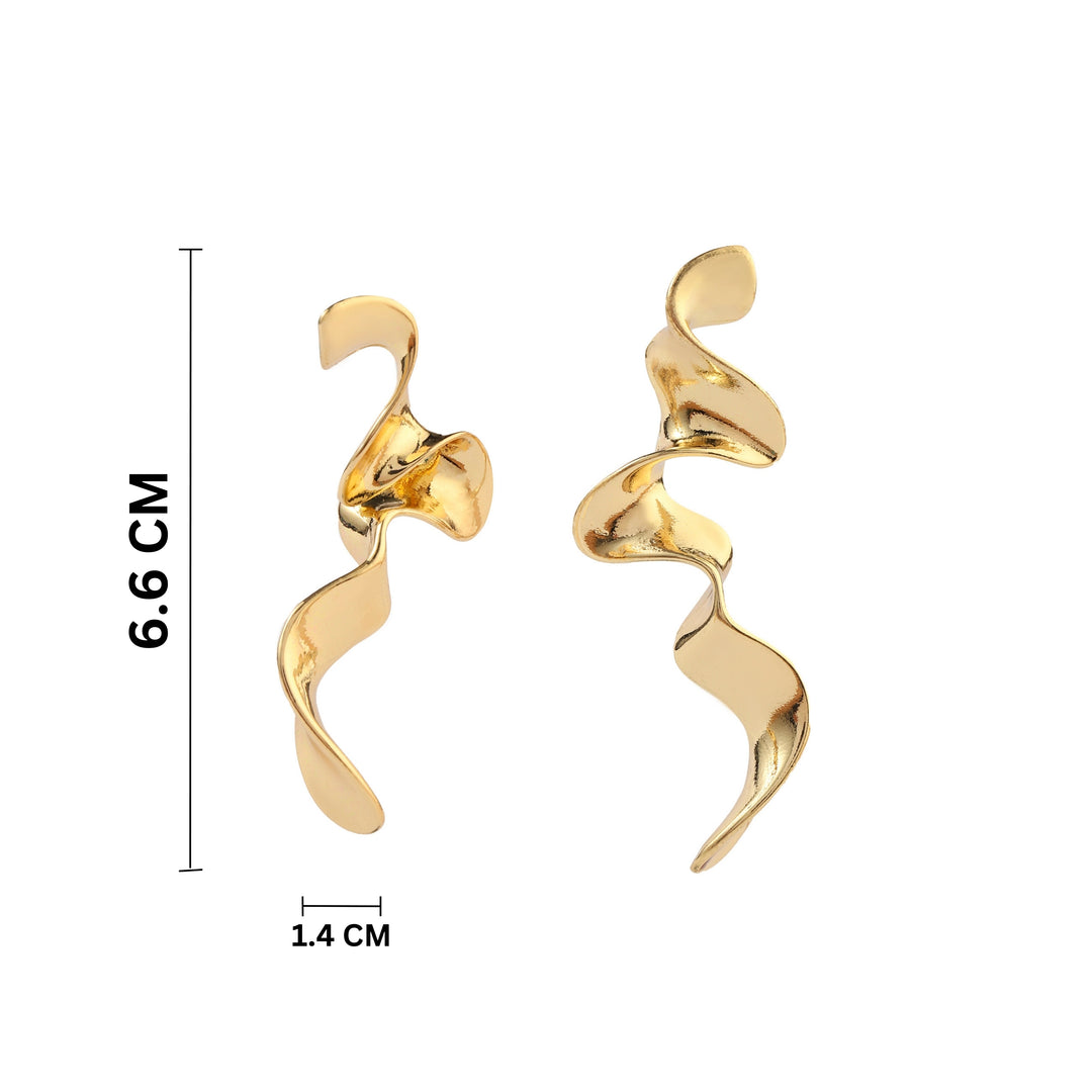 Upbeat Luxury Gold Earring - Salty Accessories