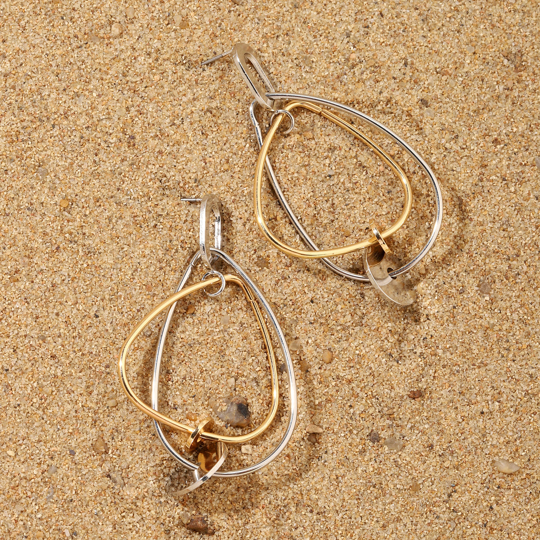 Galaxy Gold Silver Earring
