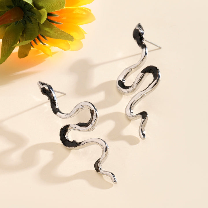 Serpent Silver Earring