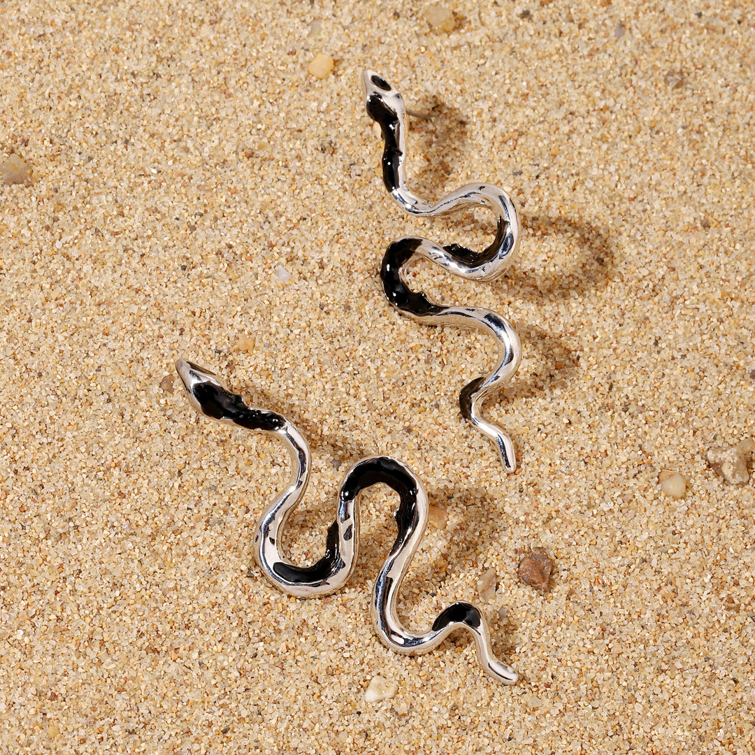 Serpent Silver Earring