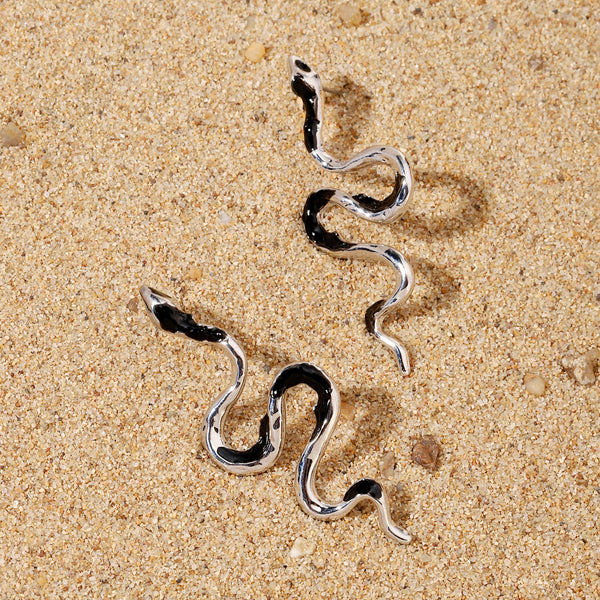 Serpent Silver Earring