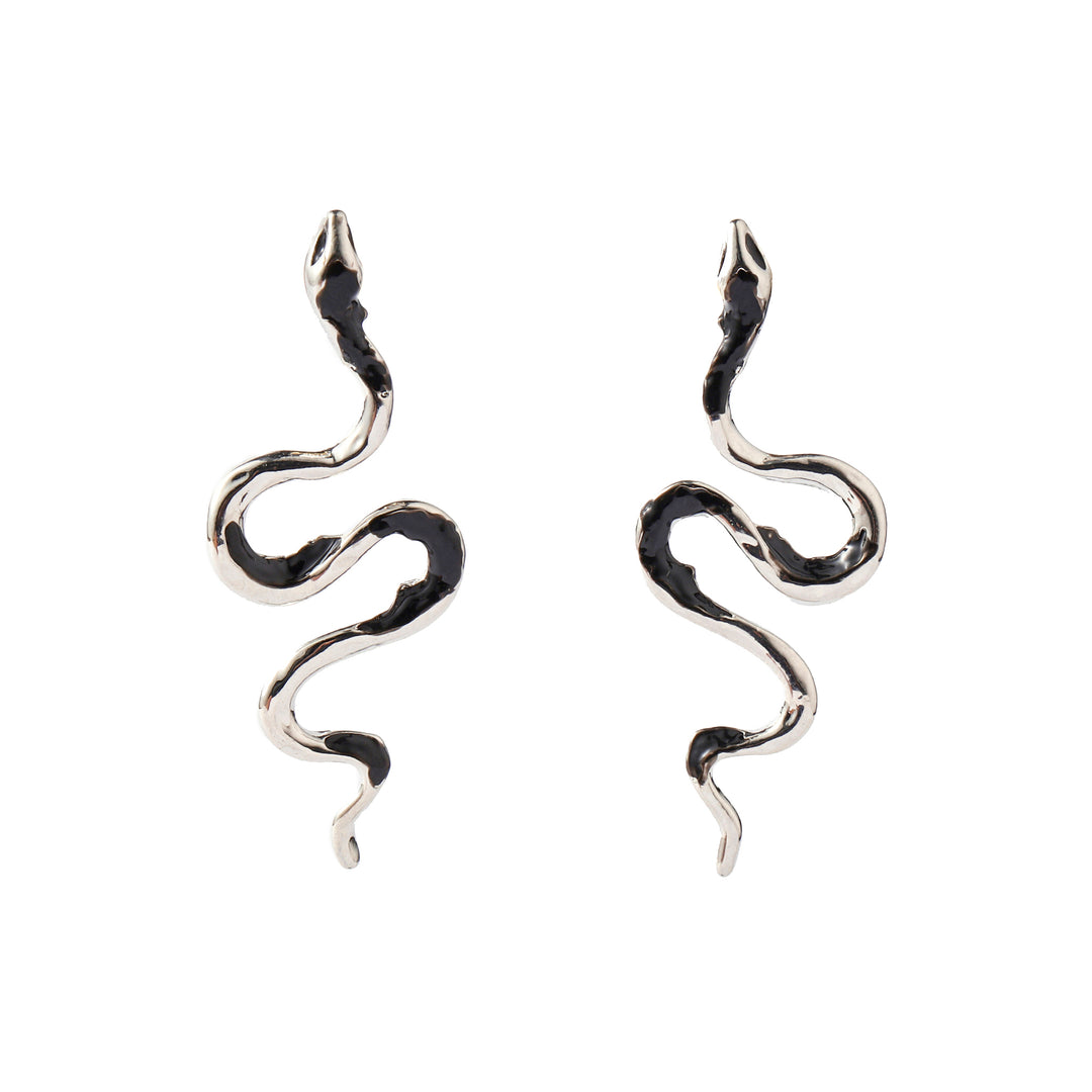 Serpent Silver Earring - Salty Accessories