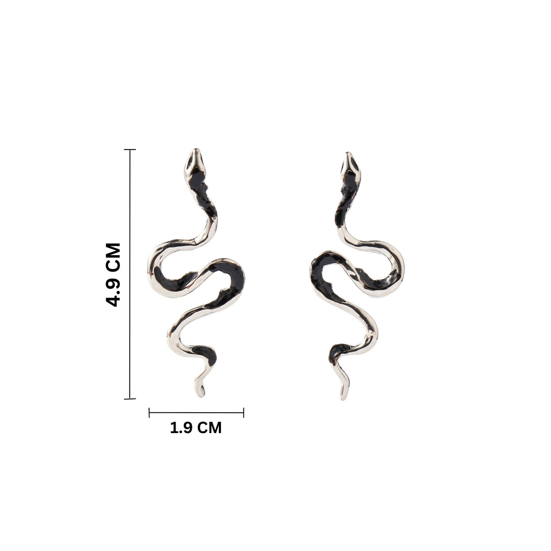 Serpent Silver Earring - Salty Accessories