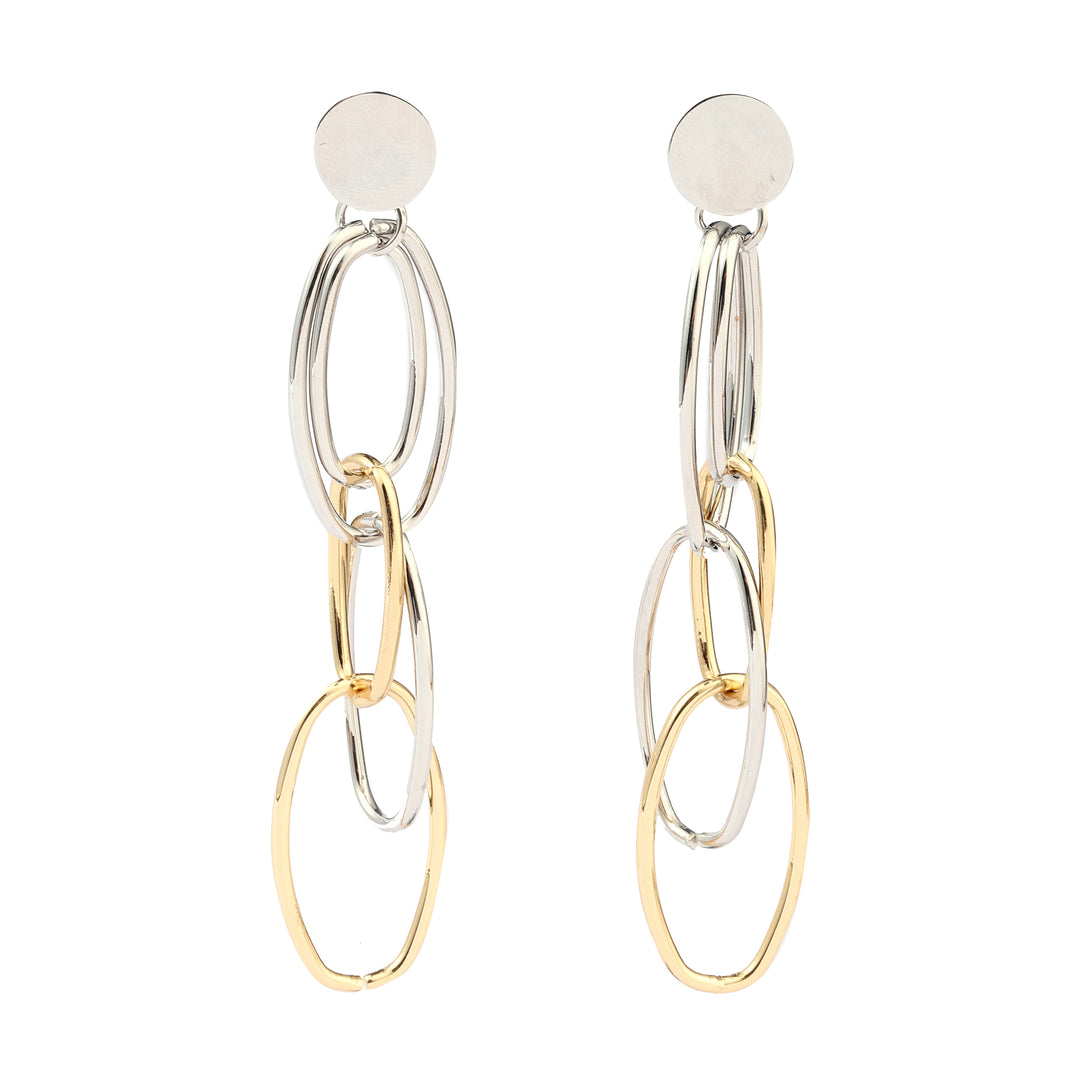 Jovial Long Gold Silver Earring - Salty Accessories