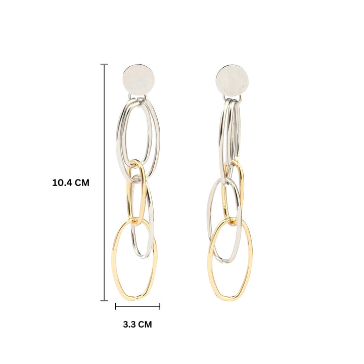 Jovial Long Gold Silver Earring - Salty Accessories