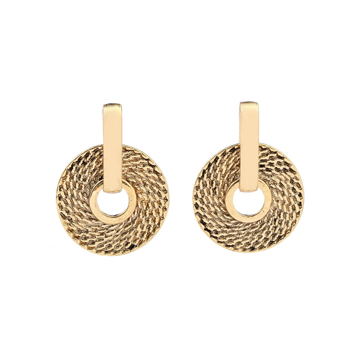 Demure Round Gold Earring - Salty Accessories