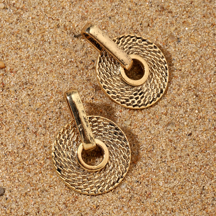 Demure Round Gold Earring