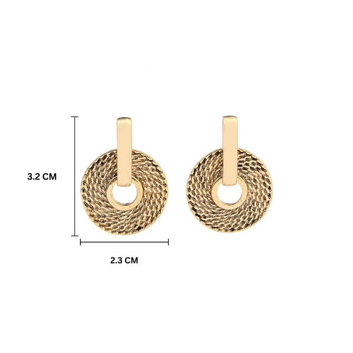 Demure Round Gold Earring