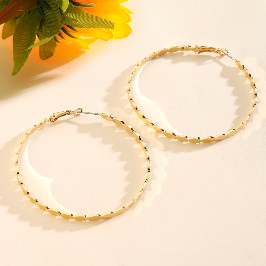 Bucolic Big Gold Hoop Earring - Salty Accessories