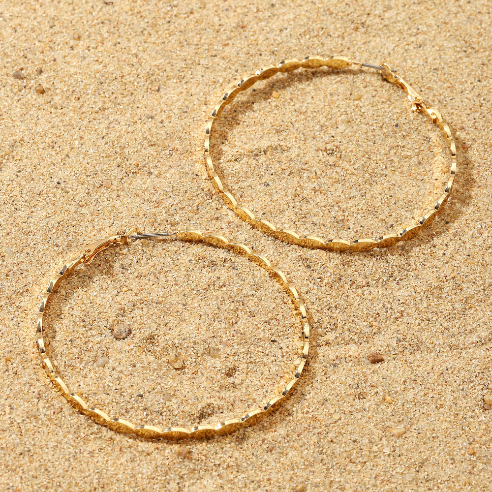 Bucolic Big Gold Hoop Earring - Salty Accessories