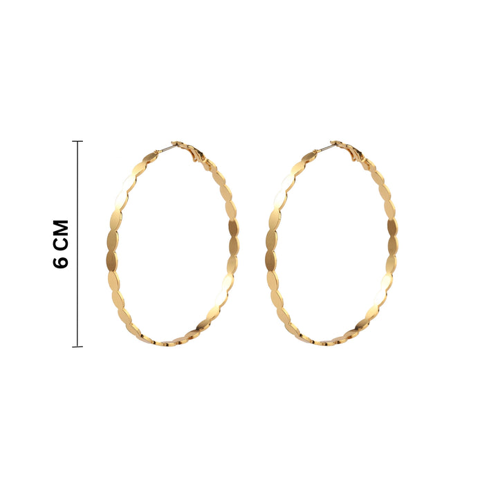 Bucolic Big Gold Hoop Earring