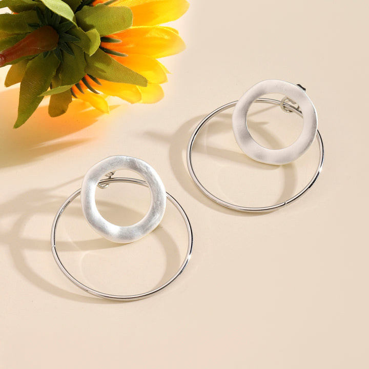 Veracity Round Silver Earring - Salty Accessories