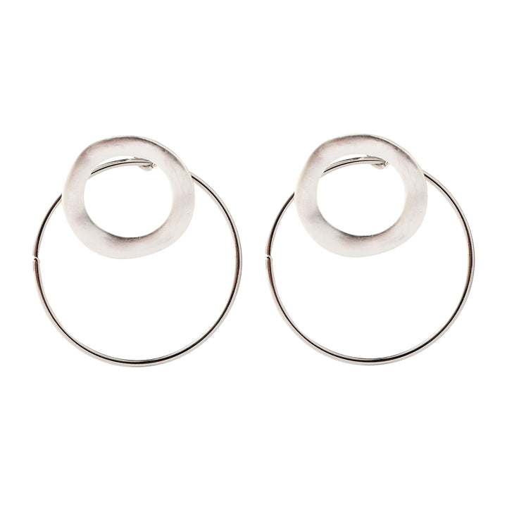 Veracity Round Silver Earring