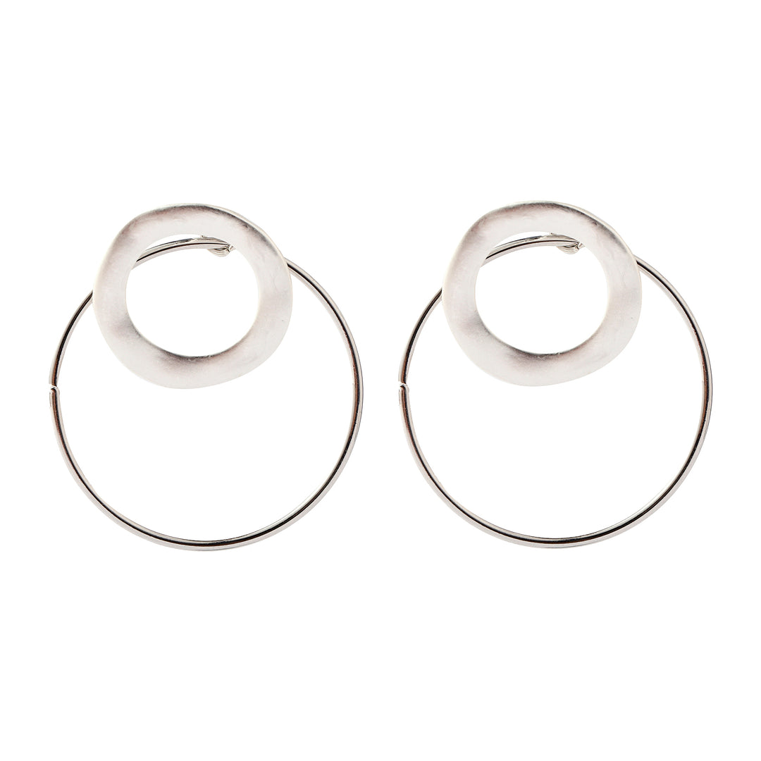 Veracity Round Silver Earring