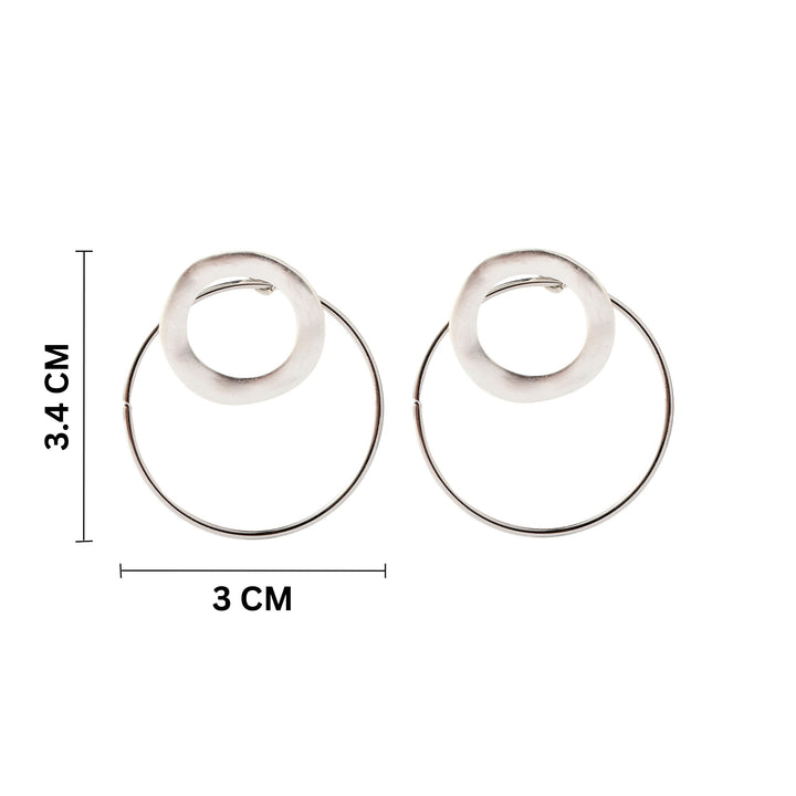 Veracity Round Silver Earring - Salty Accessories