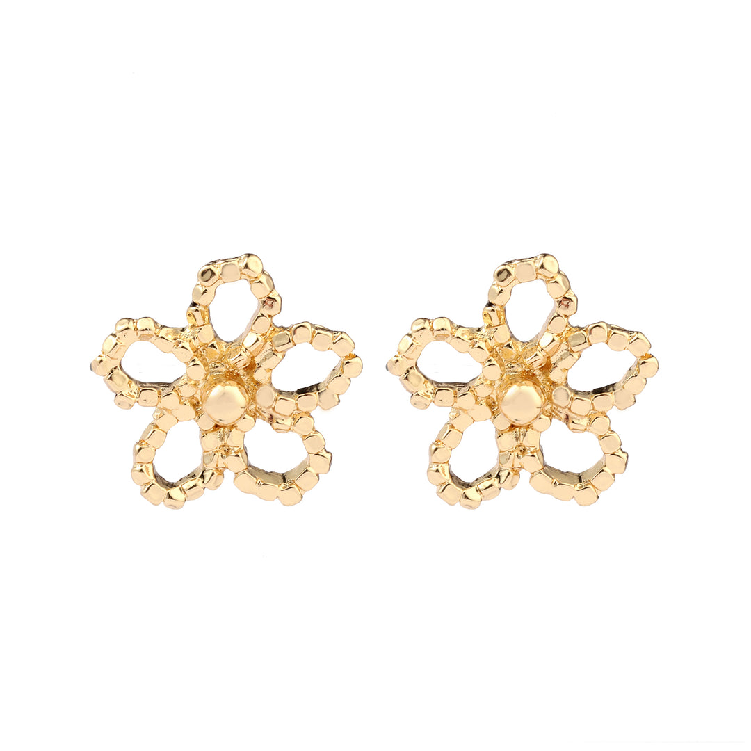 Amiable Floral Gold Earring - Salty Accessories