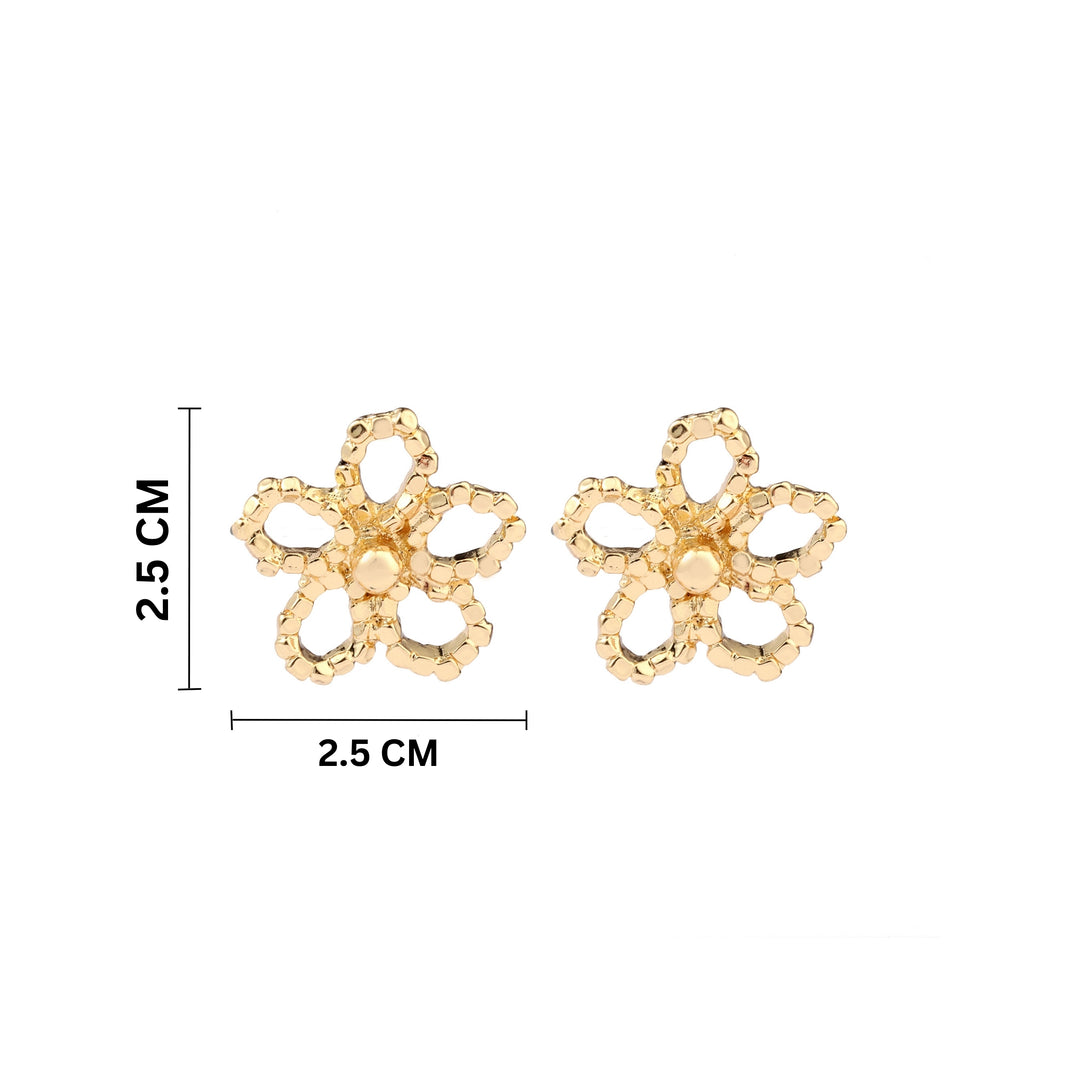 Amiable Floral Gold Earring - Salty Accessories