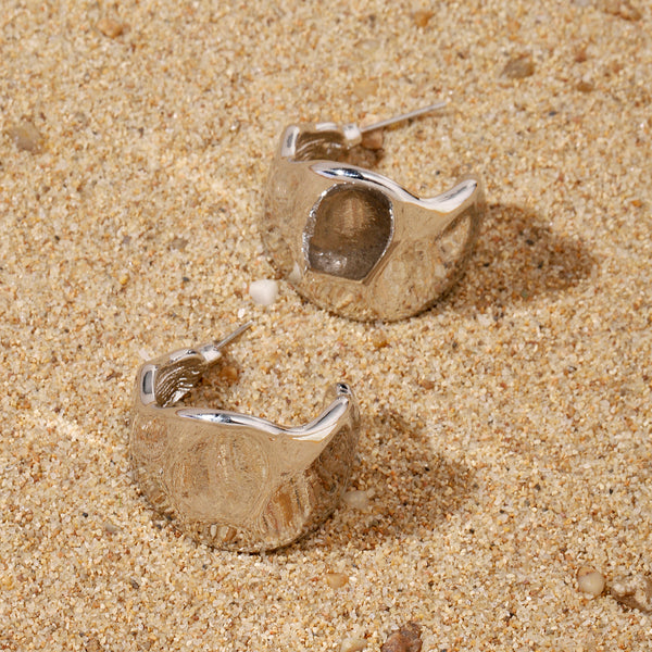 Bumpy Silver Earring