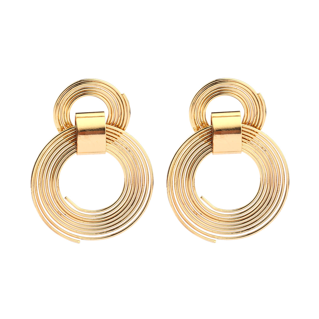 Affable Round Gold Earring - Salty Accessories