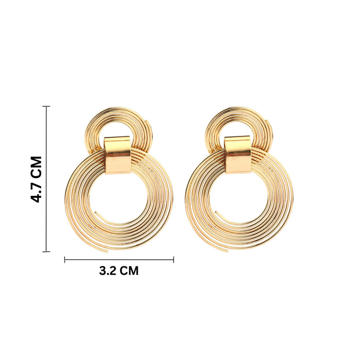 Affable Round Gold Earring