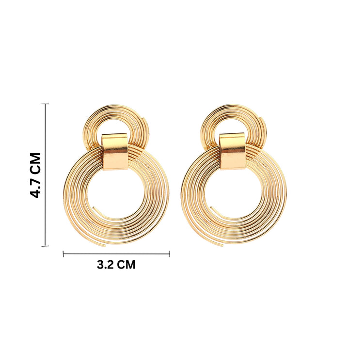 Affable Round Gold Earring - Salty Accessories