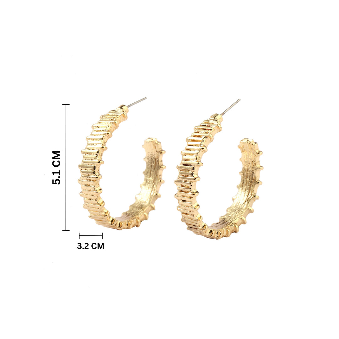Supple Luxury Gold Hoop Earring