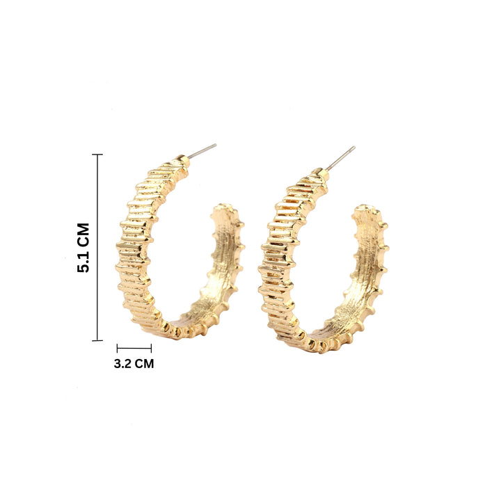 Supple Luxury Gold Hoop Earring