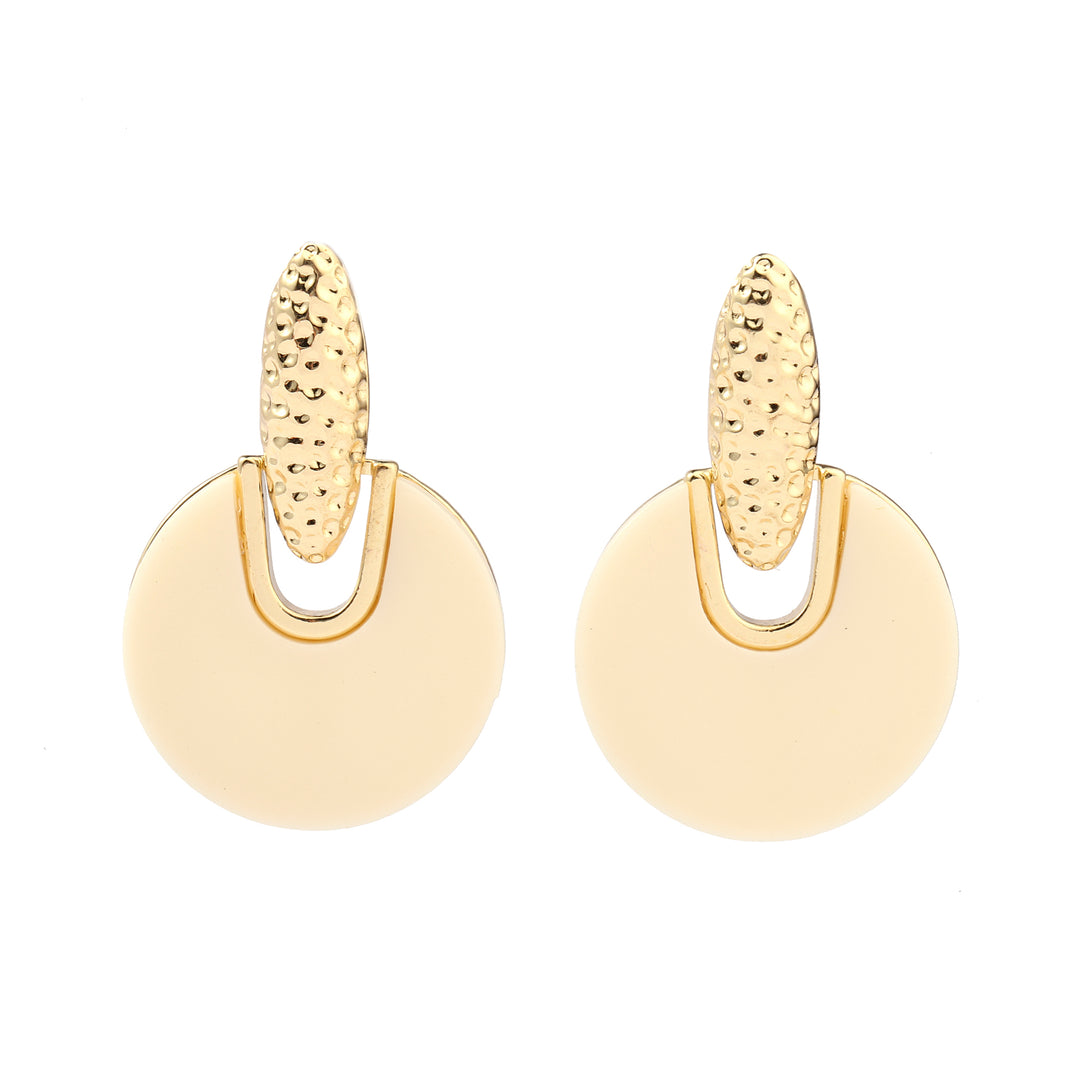 Nirvana White And Gold Earring - Salty Accessories