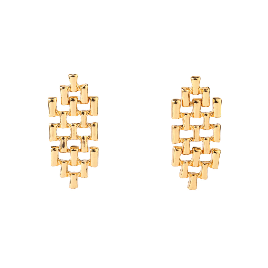 Patterned Luxury Gold Earring