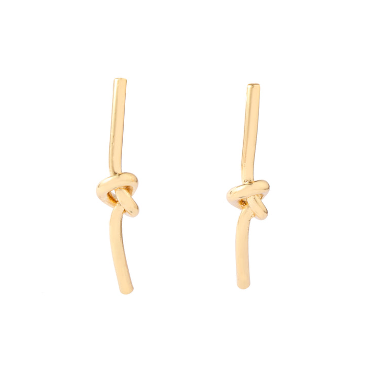 Long Knot Gold Earring