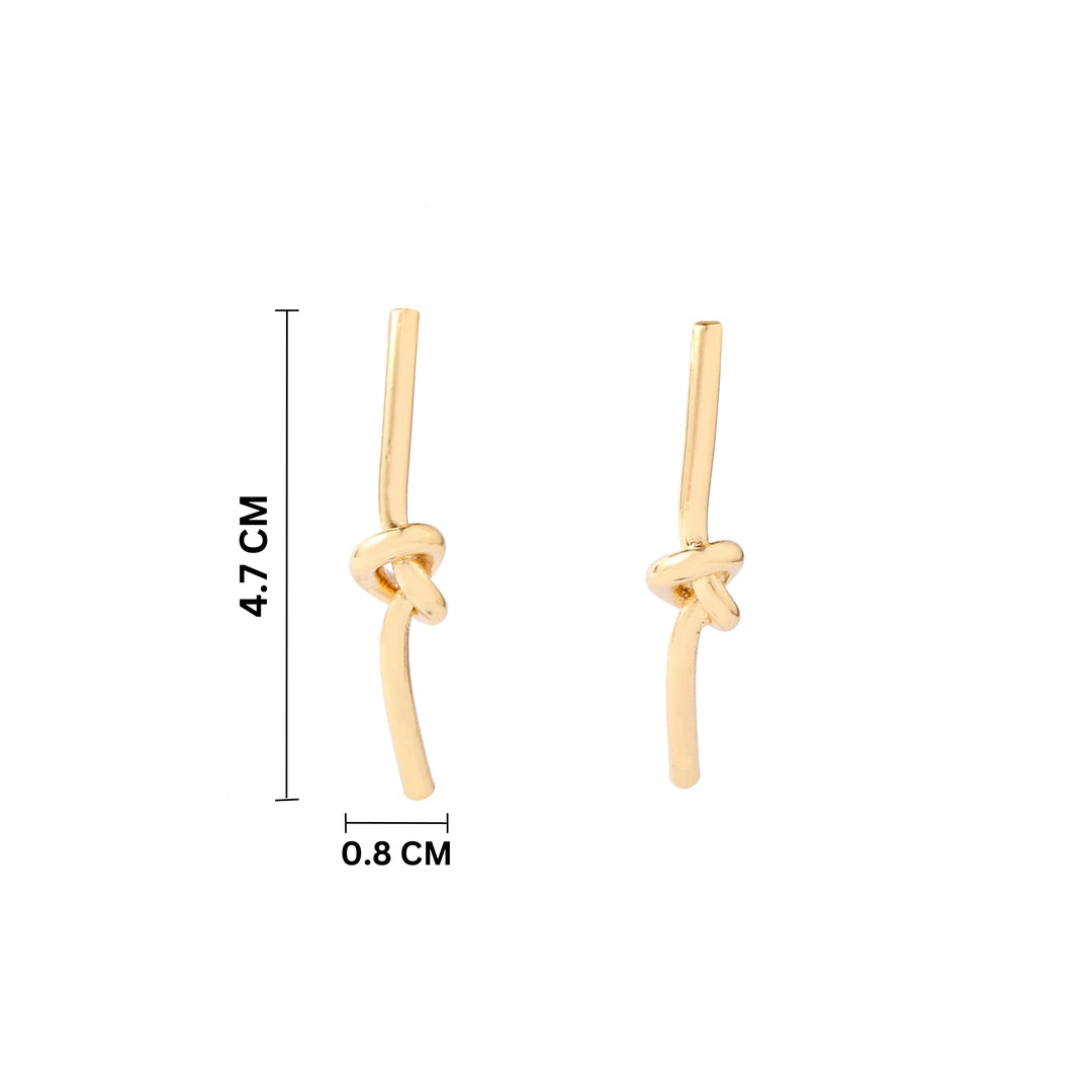 Long Knot Gold Earring