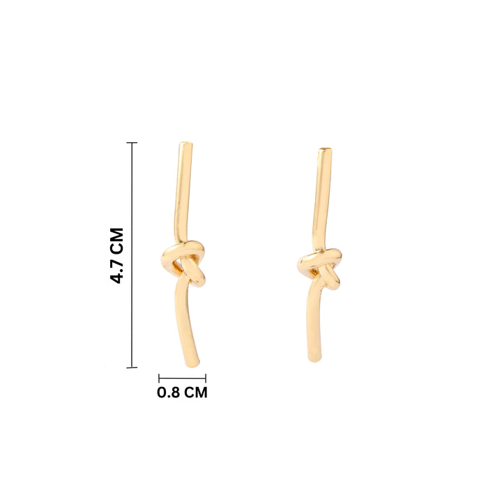 Long Knot Gold Earring