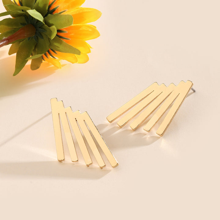 Flow Line Gold Earring - Salty Accessories