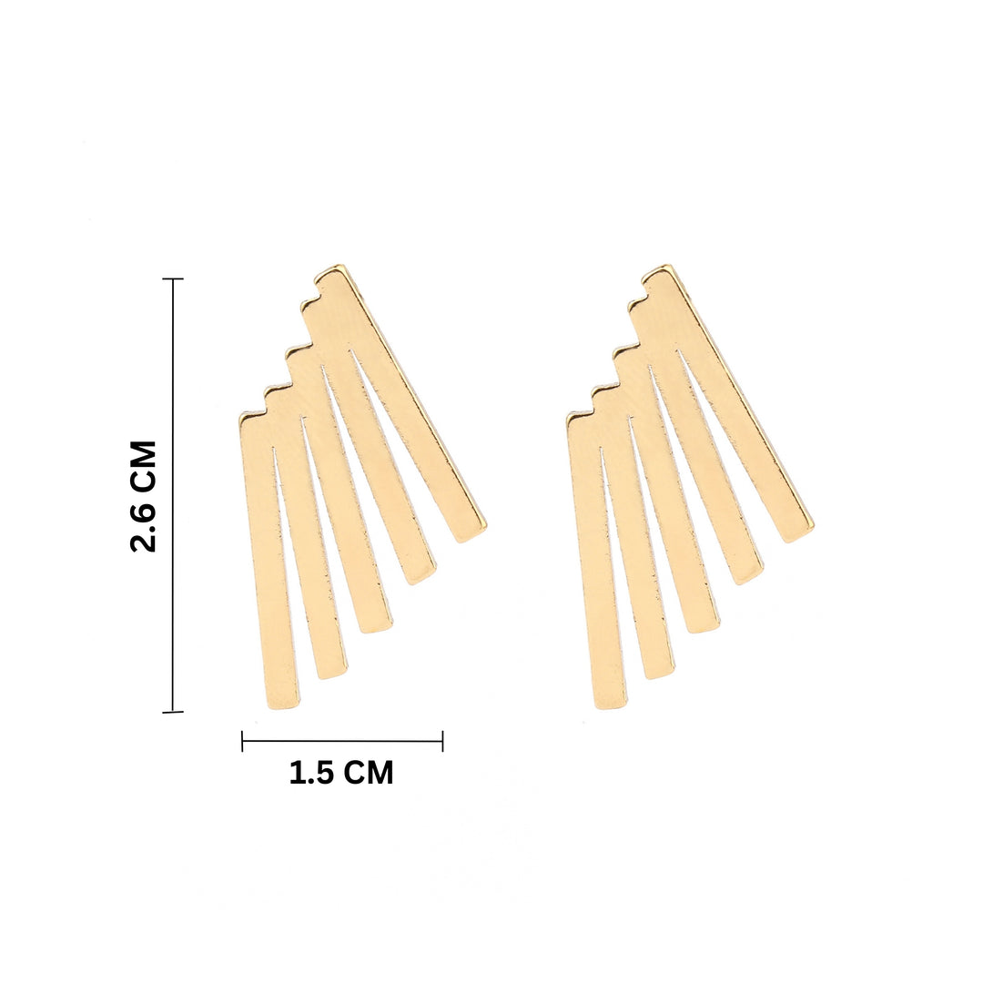Flow Line Gold Earring