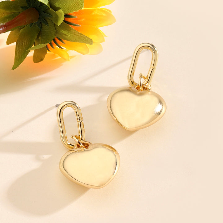 Hanging Heart Gold Earring - Salty Accessories