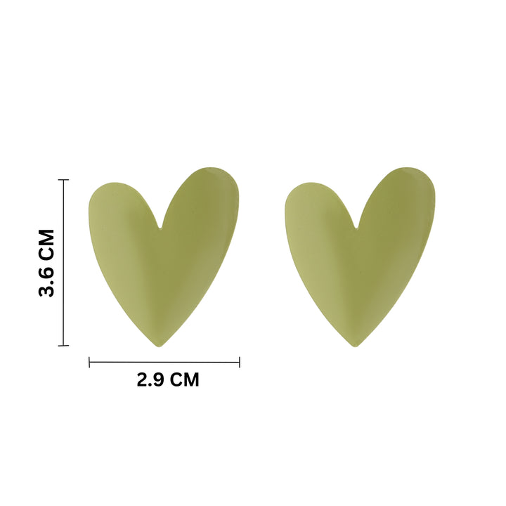 Green Heart Acrylic Earring