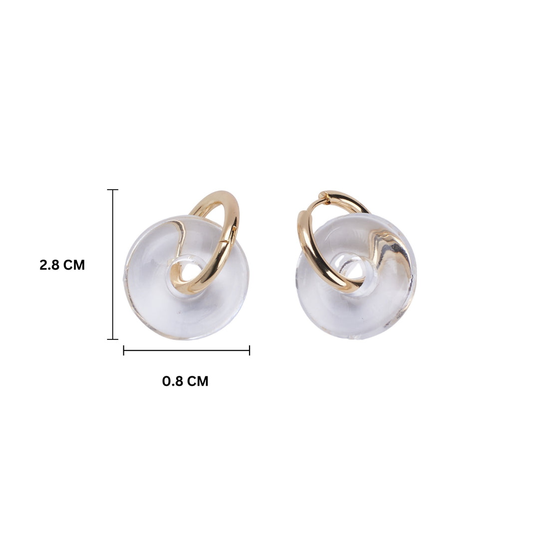 Katty Ice Gold Hoop Earring - Salty Accessories