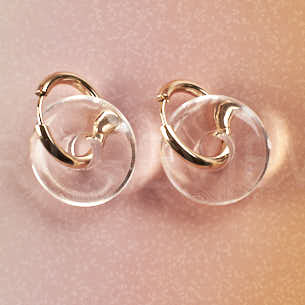 Katty Ice Gold Hoop Earring - Salty Accessories