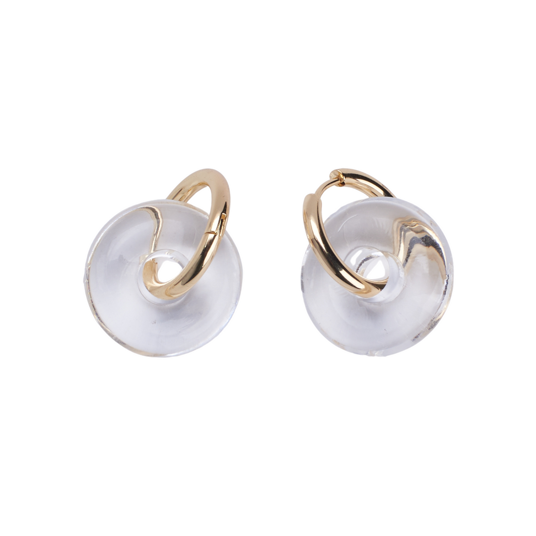 Katty Ice Gold Hoop Earring - Salty Accessories