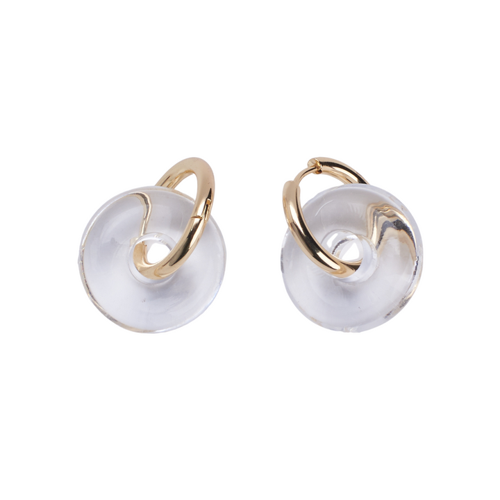 Katty Ice Gold Hoop Earring - Salty Accessories