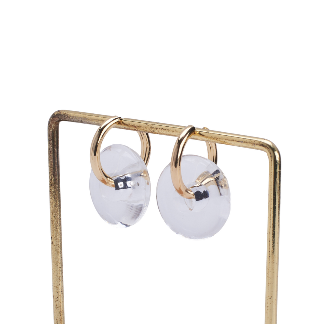 Katty Ice Gold Hoop Earring - Salty Accessories